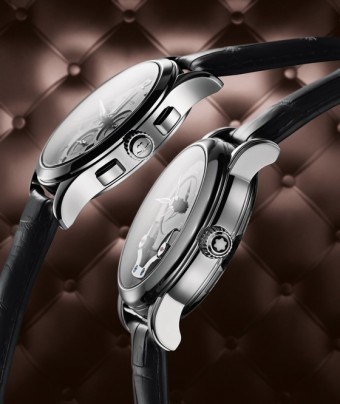 Jaeger-LeCoultre’s case is slim and somewhat angular while Montblanc’s is rather thick and rounded.
