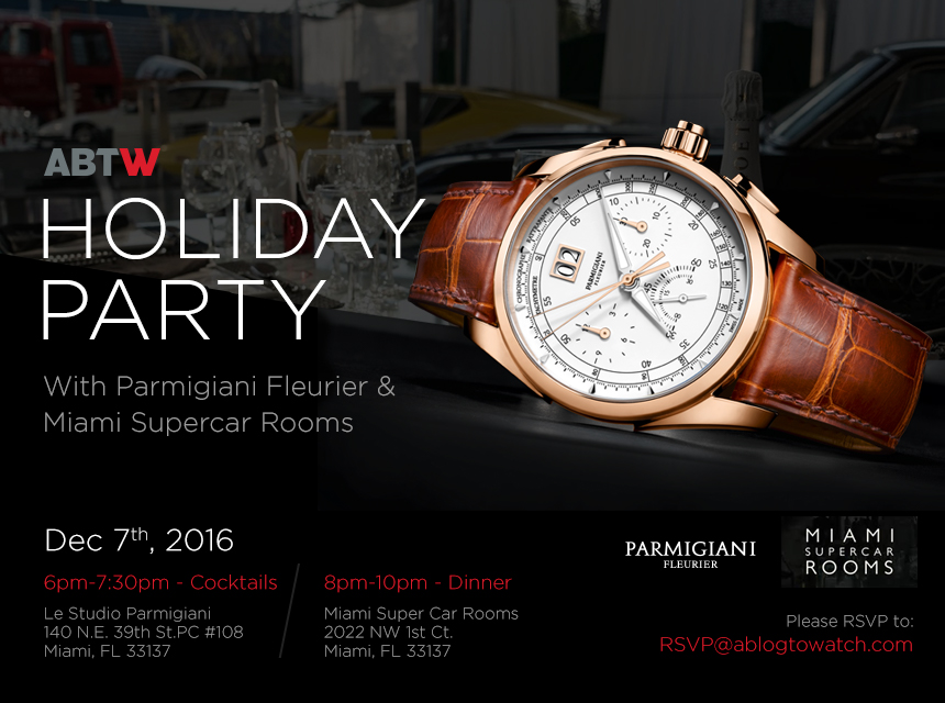 INVITATION: Evening With Parmigiani Fleurier Watches & Super Cars With aBlogtoWatch In Miami, Florida On December 7th, 2016 Shows & Events 