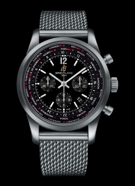 Best Watches: Swiss Replica Breitling Transocean Chronograph Unitime Pilot Blacksteel Limited Edition of 1000 Watches
