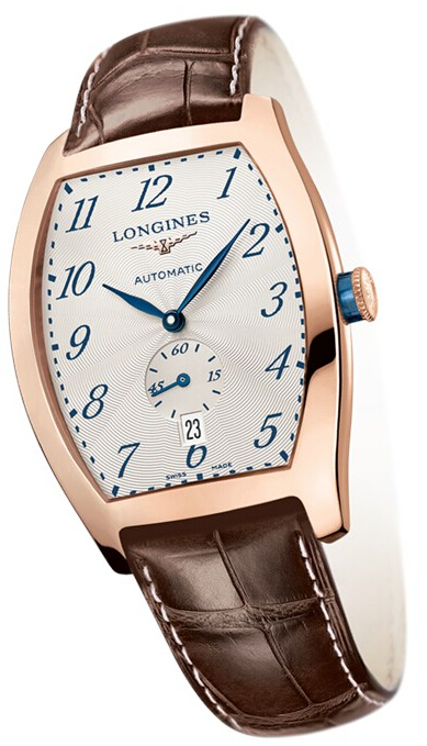 Rose Gold Longines Evidenza Fake Watches With Blue Steel Hands