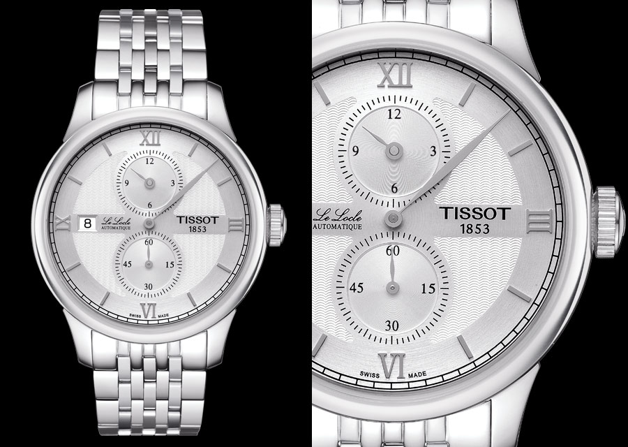 Swiss Made Tissot Le Locle Regulateur White Dial Steel Watch Replica