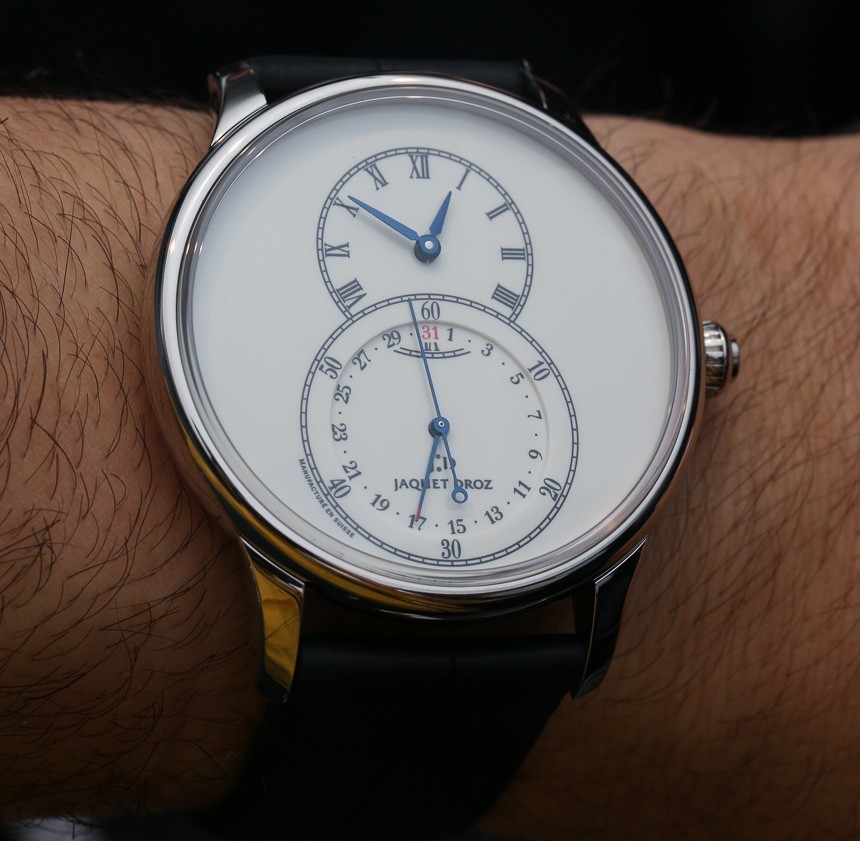 Jaquet Droz Grande Seconde Quantieme Ivory Enamel Watch Hands-On Swiss Movement Replica Watches